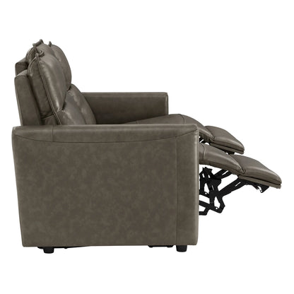 Jared Genuine Leather Wall Hugger 2-Seater Modular Reclining Sofa with Power Headrest