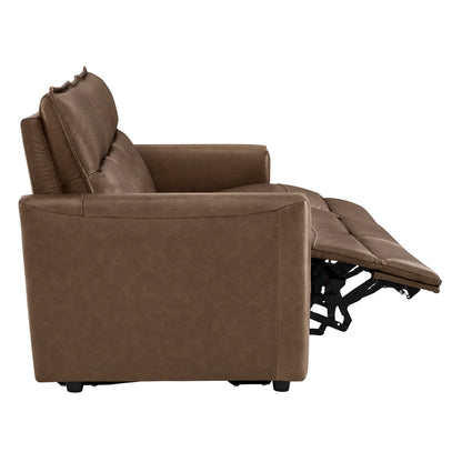 Jared Genuine Leather Wall Hugger 2-Seater Modular Reclining Sofa with Power Headrest