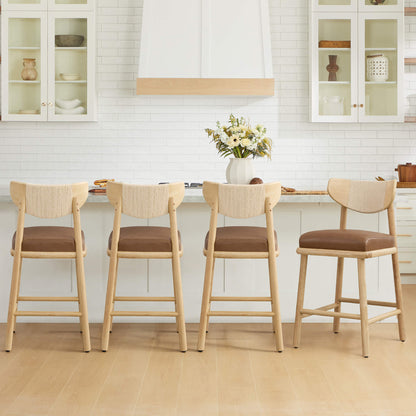 Jody Modern Woven Rope Counter Stool