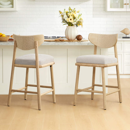 Jody Modern Woven Rope Counter Stool