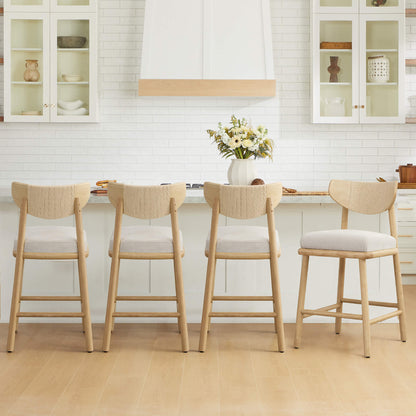 Jody Modern Woven Rope Counter Stool