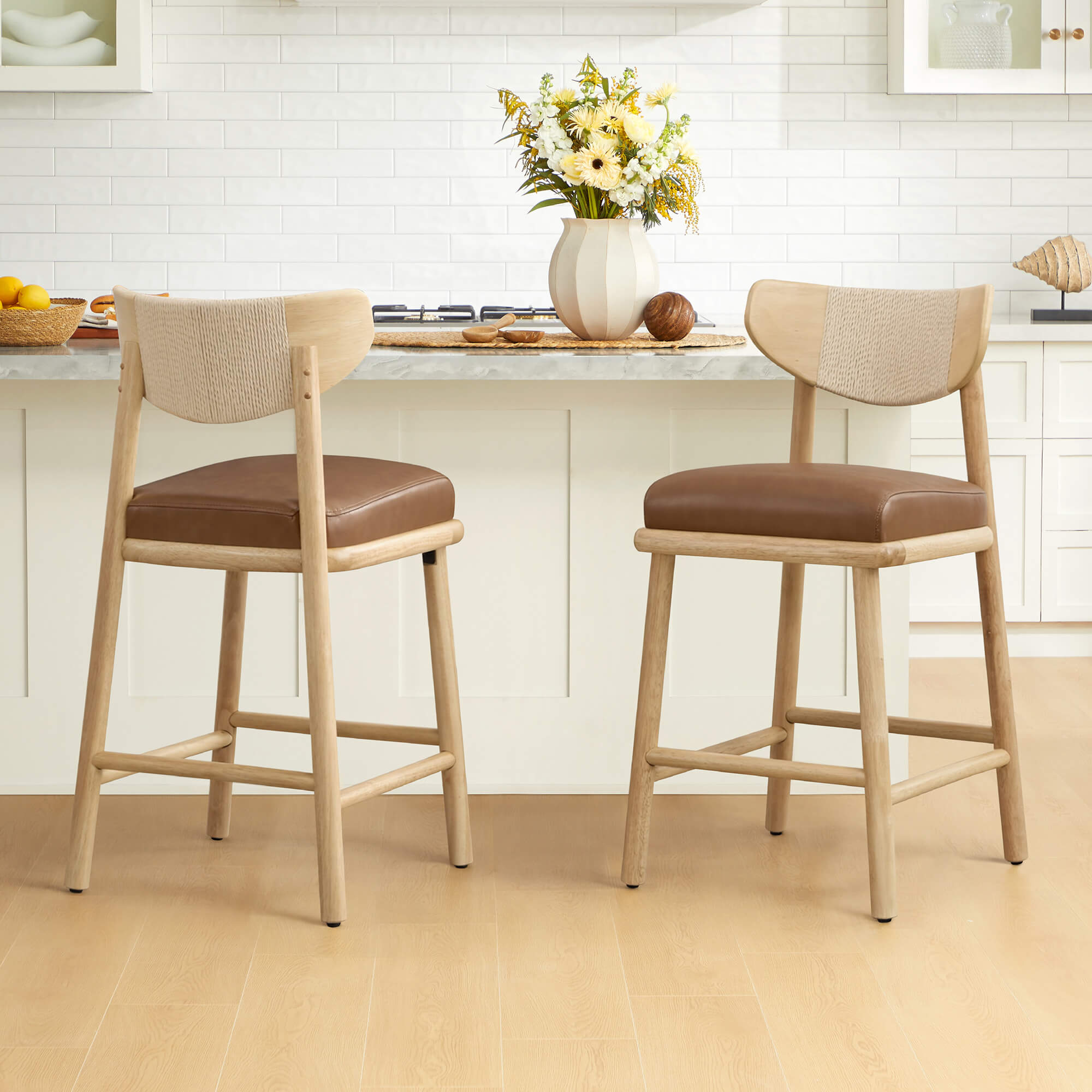 インテリアショップKINO【完売】Classic High Stoolアイボリー Jody Modern Woven Rope Counter Stool – CHITA LIVING
