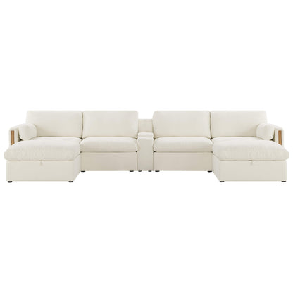 Jonathan Modern Cozy Chenille 6-seat Modular Sofa with Hidden Storage