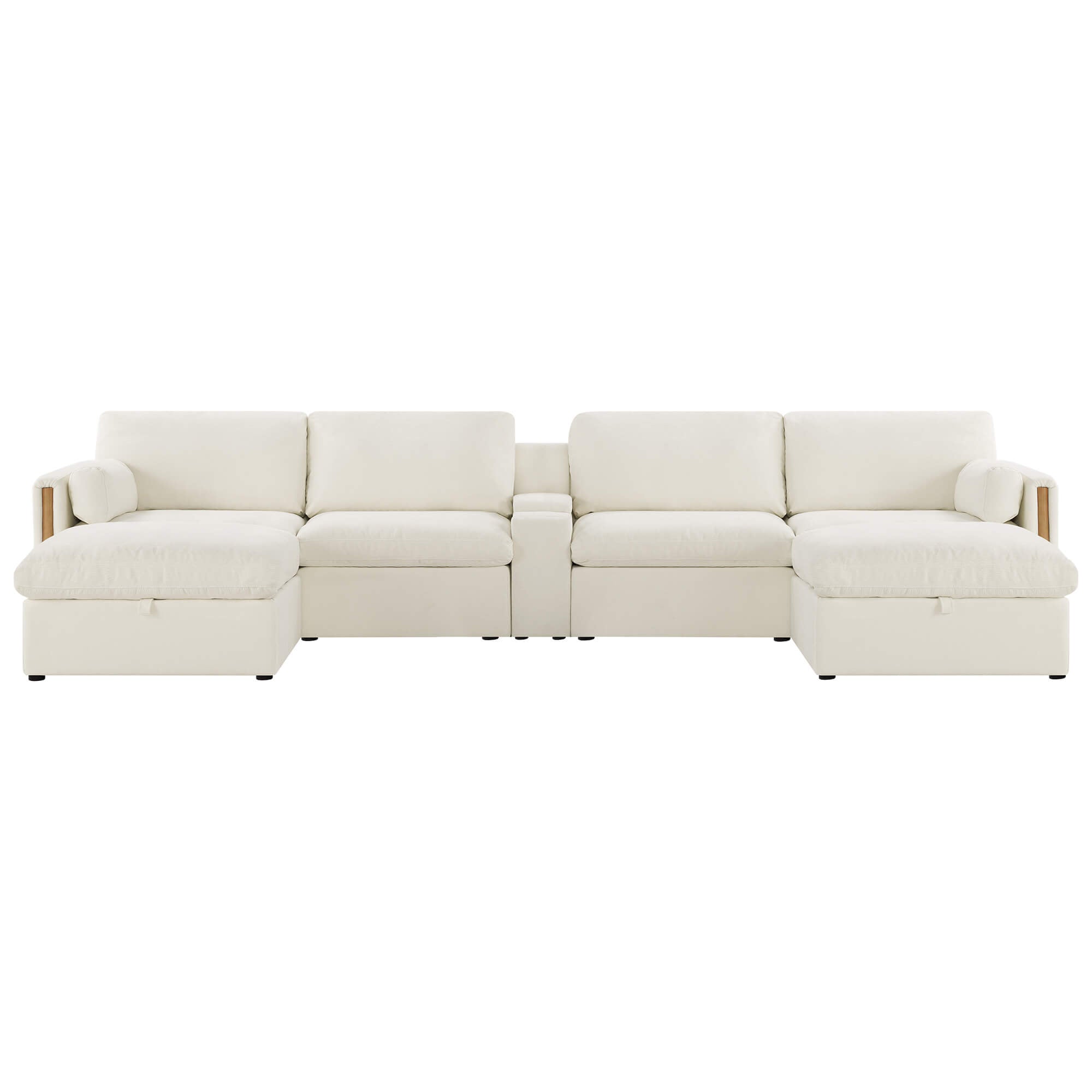 Jonathan Modern Cozy Chenille 6-seat Modular Sofa with Hidden Storage
