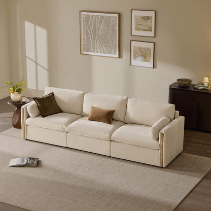 Jonathan Modern Cozy Chenille 3-seat Modular Sofa with Hidden Storage