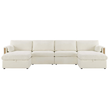 Jonathan Modern Cozy Chenille 6-seat Modular Sofa with Hidden Storage