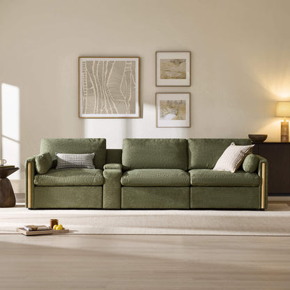 Jonathan Modern Cozy Chenille 3-seat Modular Sofa with Hidden Storage
