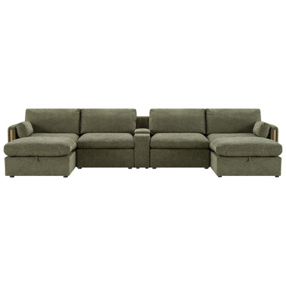 Jonathan Modern Cozy Chenille 6-seat Modular Sofa with Hidden Storage