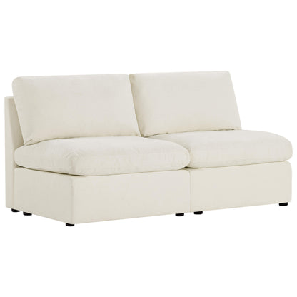 Jonathan Modern Cozy Chenille Sofa Armless Chair