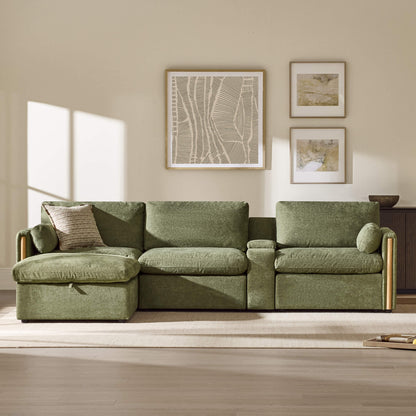 Jonathan Modern Cozy Chenille 4-seat Modular Sofa with Hidden Storage