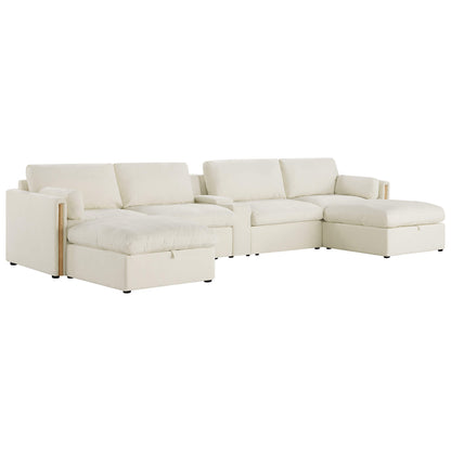 Jonathan Modern Cozy Chenille 6-seat Modular Sofa with Hidden Storage