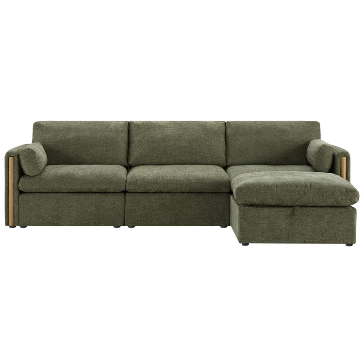 Jonathan Modern Cozy Chenille 4-seat Modular Sofa with Hidden Storage