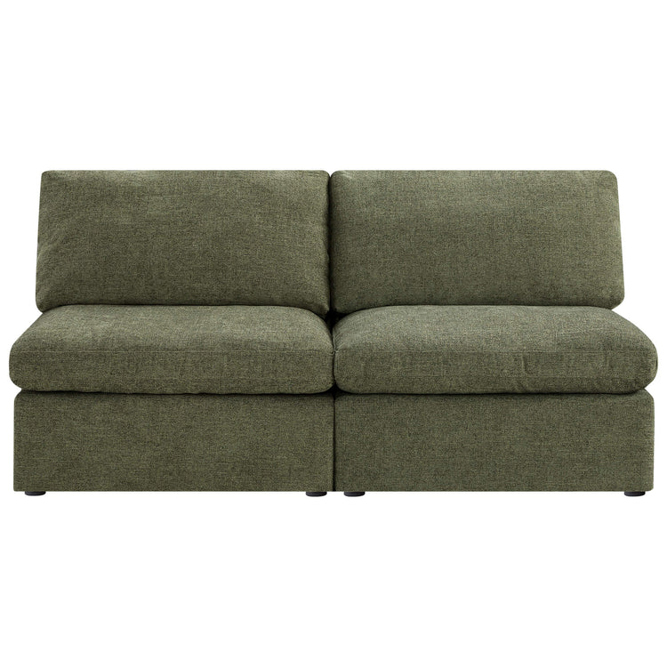 Jonathan Modern Cozy Chenille Sofa Armless Chair