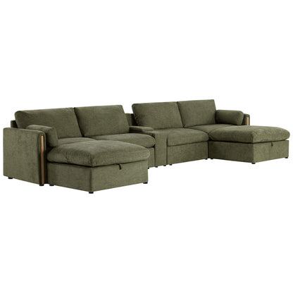 Jonathan Modern Cozy Chenille 6-seat Modular Sofa with Hidden Storage