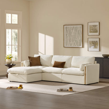 Jonathan Modern Cozy Chenille 4-seat Modular Sofa with Hidden Storage