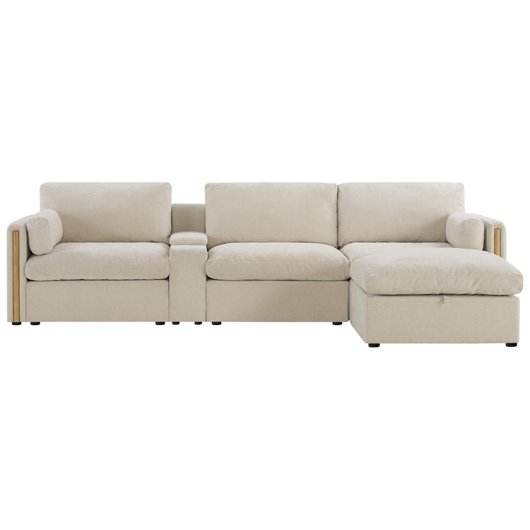Jonathan Modern Cozy Chenille 4-seat Modular Sofa with Hidden Storage