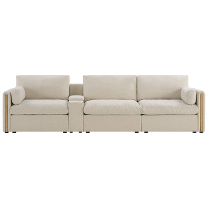 Jonathan Modern Cozy Chenille 3-seat Modular Sofa with Hidden Storage