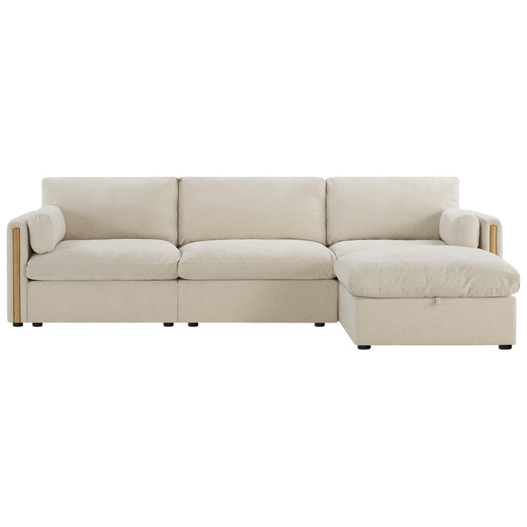 Jonathan Modern Cozy Chenille 4-seat Modular Sofa with Hidden Storage