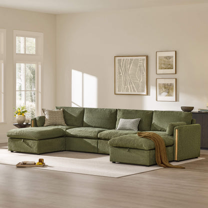 Jonathan Modern Cozy Chenille 6-seat Modular Sofa with Hidden Storage
