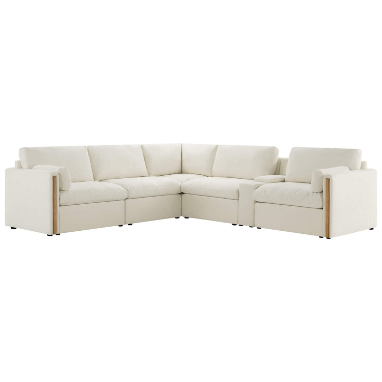 Jonathan Modern Cozy Chenille 5-seat Modular Sofa with Hidden Storage