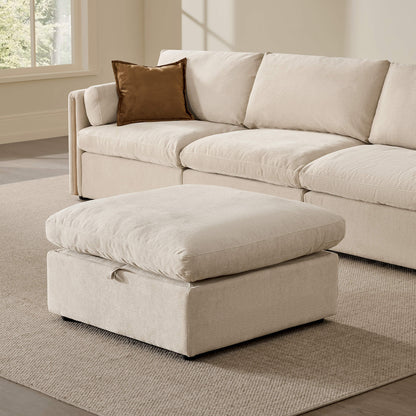 Jonathan Modern Cozy Chenille Sofa Ottoman