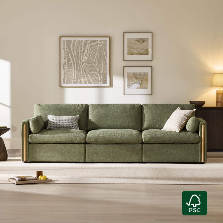 Jonathan Modern Cozy Chenille 3-seat Modular Sofa with Hidden Storage