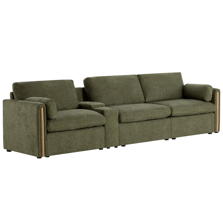 Jonathan Modern Cozy Chenille 3-seat Modular Sofa with Hidden Storage