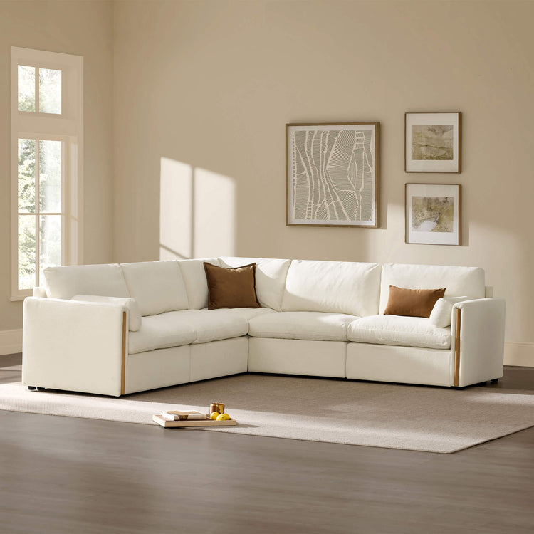 Jonathan Modern Cozy Chenille 5-seat Modular Sofa with Hidden Storage