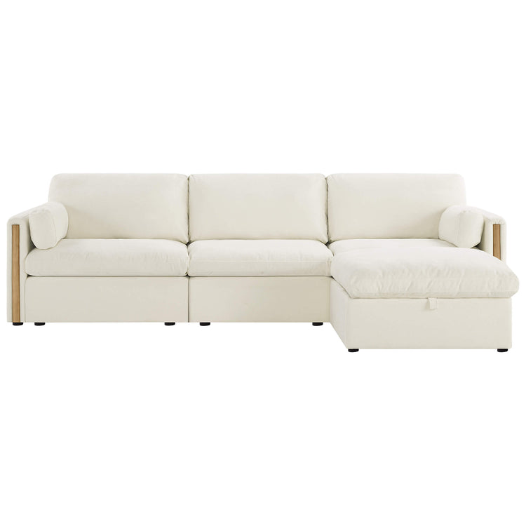 Jonathan Modern Cozy Chenille 4-seat Modular Sofa with Hidden Storage