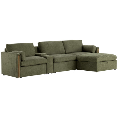 Jonathan Modern Cozy Chenille 4-seat Modular Sofa with Hidden Storage