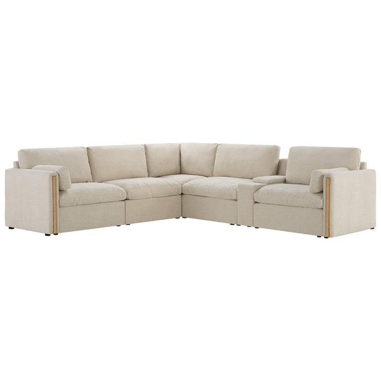 Jonathan Modern Cozy Chenille 5-seat Modular Sofa with Hidden Storage