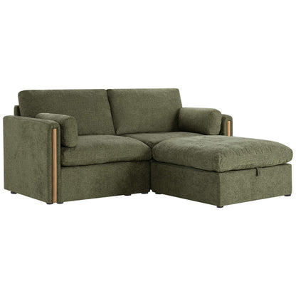 Jonathan Modern Cozy Chenille 3-seat Modular Sofa with Hidden Storage
