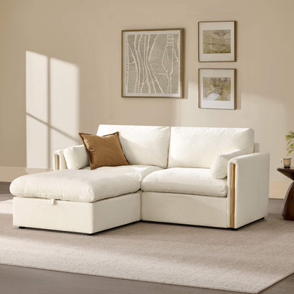 Jonathan Modern Cozy Chenille 3-seat Modular Sofa with Hidden Storage
