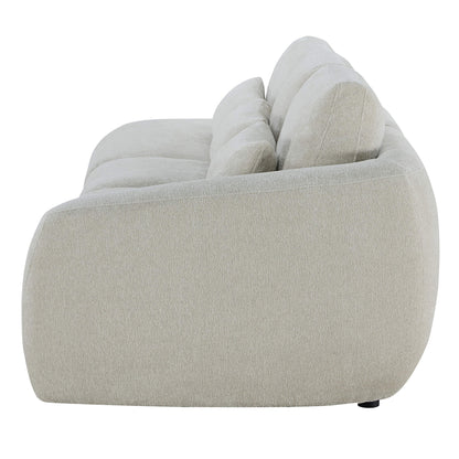 Joyce Curved Plush 3-Seater Extended Chaise Sectional Couch