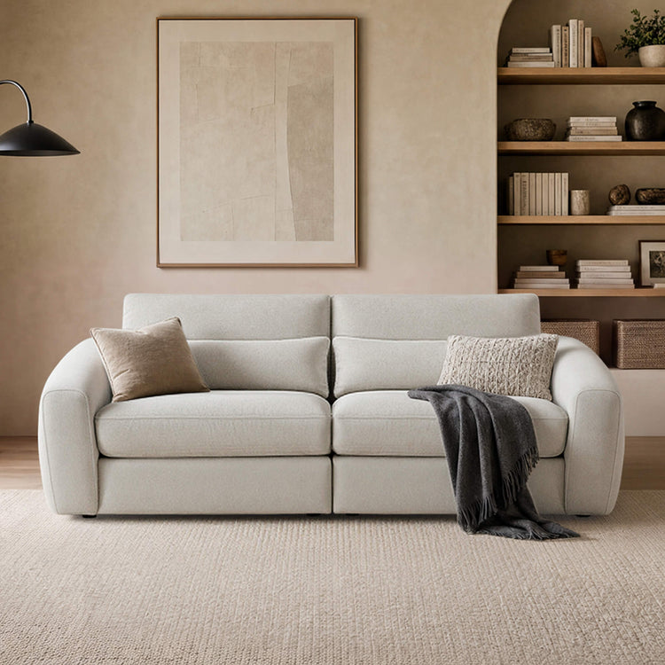 Joyce Modern Curved Plush 2-Seater Sofa