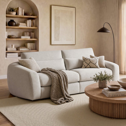 Joyce Modern Curved Plush 2-Seater Sofa