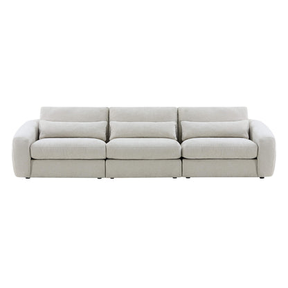 Joyce Modern Curved Plush 3-Seater Sofa