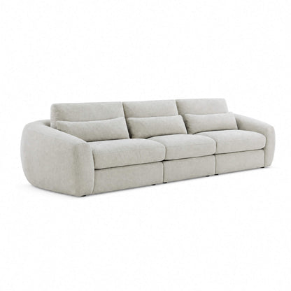 Joyce Modern Curved Plush 3-Seater Sofa