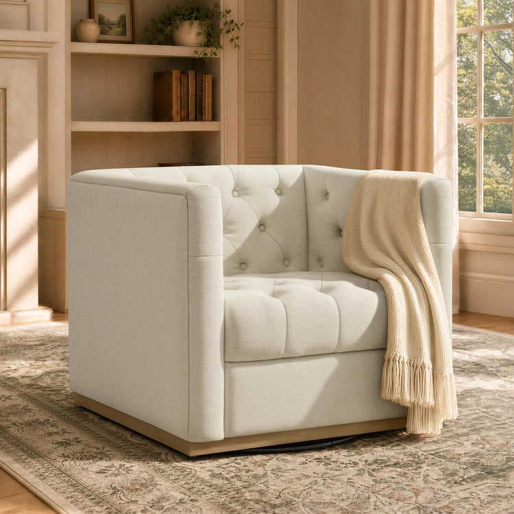 Jules Modern Tufted Swivel Accent Chair