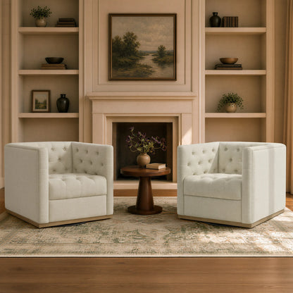 Jules Modern Tufted Swivel Accent Chair