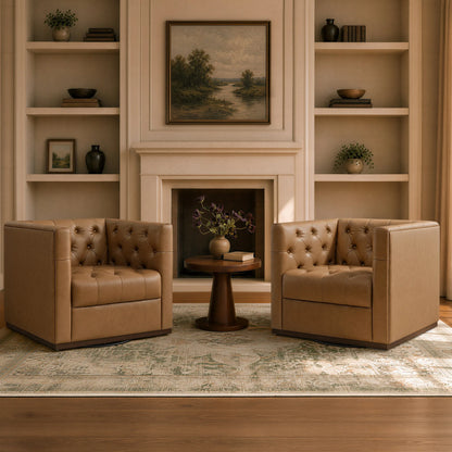 Jules Modern Tufted Swivel Accent Chair