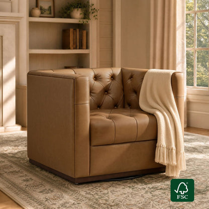 Jules Modern Tufted Swivel Accent Chair