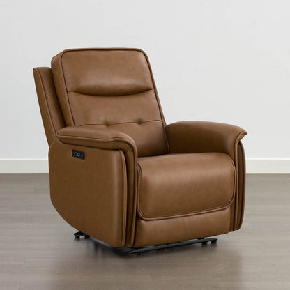 Katia Genuine Leather Zero Gravity Power Recliner with Power Headrest