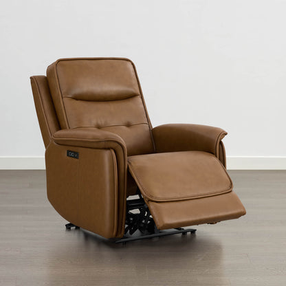 Katia Genuine Leather Zero Gravity Power Recliner with Power Headrest