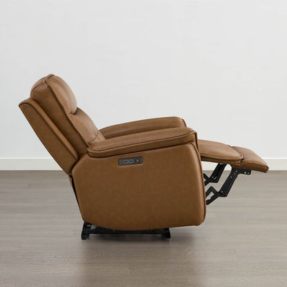 Katia Genuine Leather Zero Gravity Power Recliner with Power Headrest
