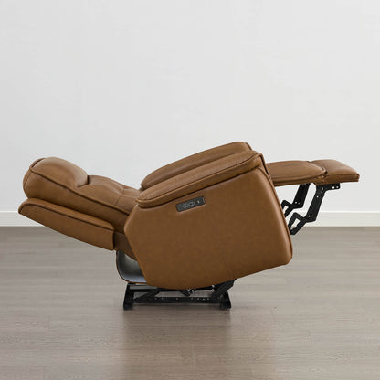 Katia Genuine Leather Zero Gravity Power Recliner with Power Headrest