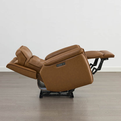 Katia Genuine Leather Zero Gravity Power Recliner with Power Headrest