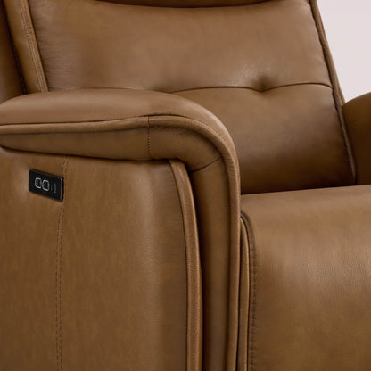 Katia Genuine Leather Zero Gravity Power Recliner with Power Headrest