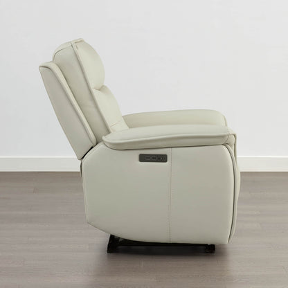 Katia Genuine Leather Zero Gravity Power Recliner with Power Headrest
