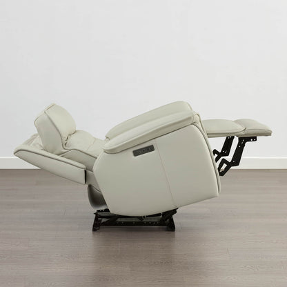 Katia Genuine Leather Zero Gravity Power Recliner with Power Headrest